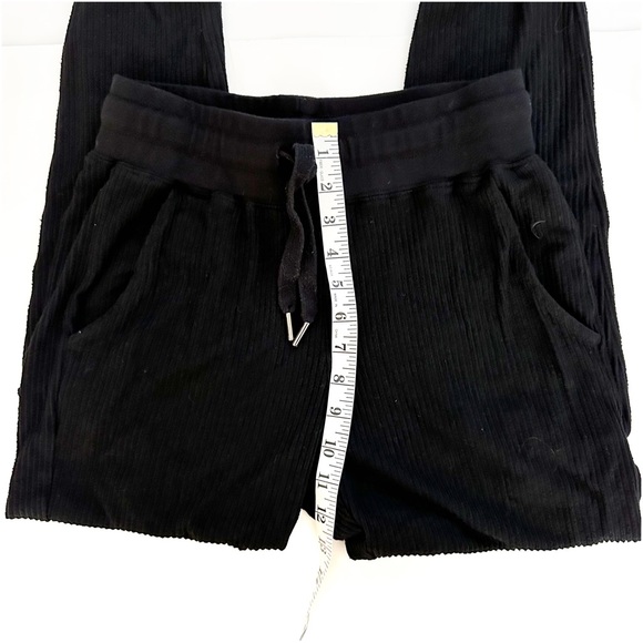 Zyia Jogger Pants Small Black Soft Ribbed Full Length Drawstring Pockets - Picture 9 of 11